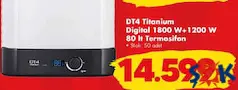 DEMİRDÖKÜM DT4 TİTANİUM DİGİTAL 1800 W+1200 W 80 LT TERMOSİFON indirimli fiyat DEMİRDÖKÜM DT4 TİTANİUM DİGİTAL 1800 W+1200 W 80 LT TERMOSİFON fiyat ve kampanya bilgisi